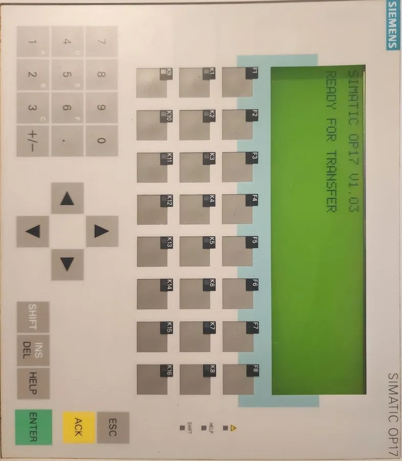 Панель оператора SIEMENS SIMATIC OP17 HMI OPERATOR PANEL OP17-DP 6AV3617-1JC20-0 — фото лота 1