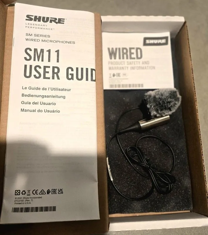 Микрофон Shure SM11-CN Lavalier Microphone