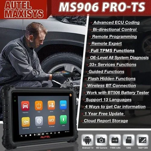 Диагностический сканер Autel Maxisys MS906Pro-TS Diagnostic Scanner Complete Ser