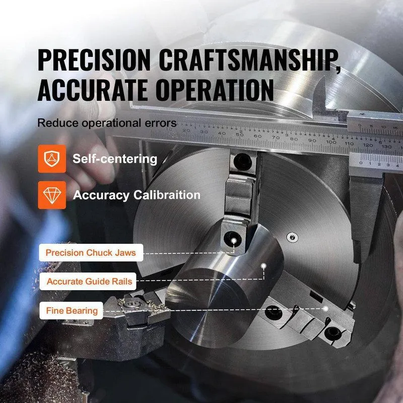 Режущий инструмент 3-Jaw Lathe Chuck, 8'', Self-Centering Lathe Chuck, 0.16-8 in — фото лота 2