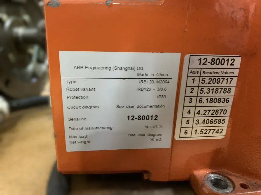 Робот ABB IR120 MH1 Robot Arm — фото лота 1