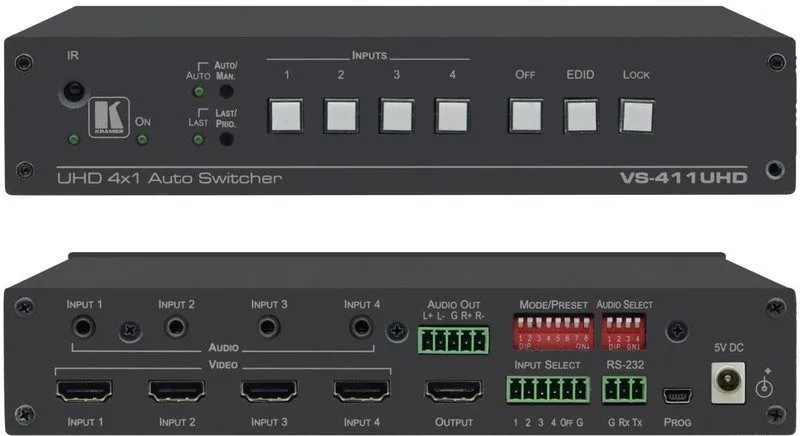 Видеокоммутатор Kramer VS-411UHD 4x1 HDMI Video Switcher — фото лота 1