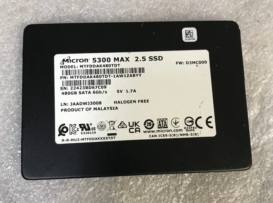 SSD-накопитель Hard Drive Micron 480GB SSD SATA 6G 2.5" MU MTFDDAK480TDT-1AW1ZAB — фото лота 1