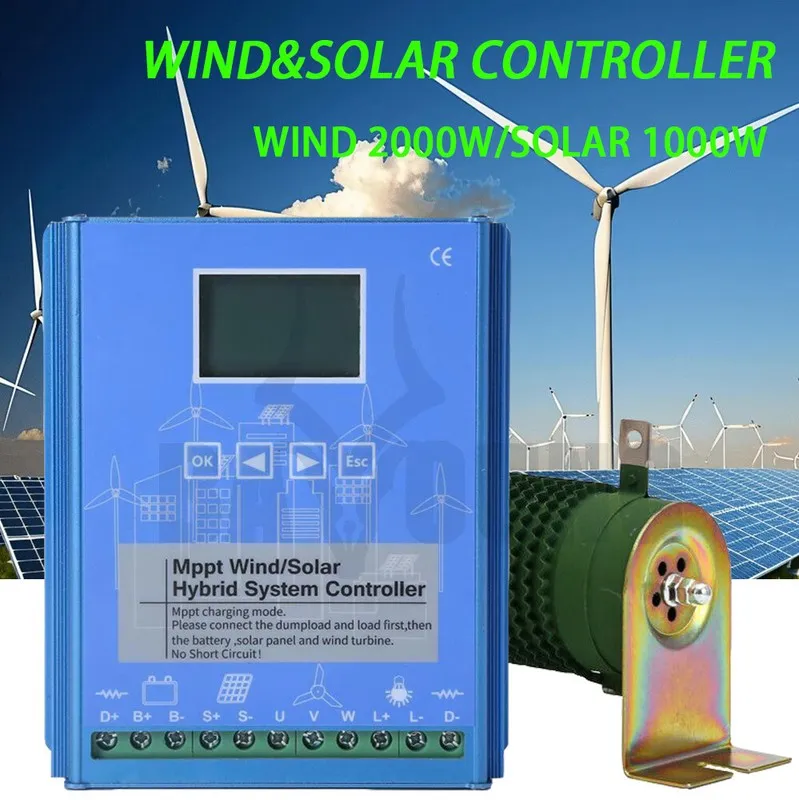 Аккумулятор 24V/48V Windturbine PV Regulator 3000W MPPT Hybrid Solar Wind Charge
