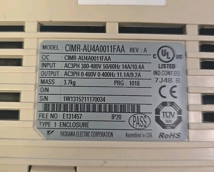 Электропривод YASKAWA CIMR-AU4A0011FAA A1000 DRIVE