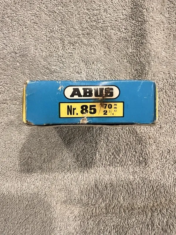 Такелажная скоба Vintage 1970's ABUS EC85/70 Brass Padlock 70mm Hardened Shackle — фото лота 2