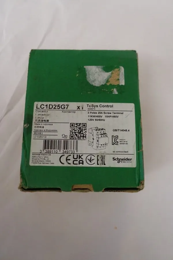 Контактор schneider/tesys LC1D25G7 contactor 034973