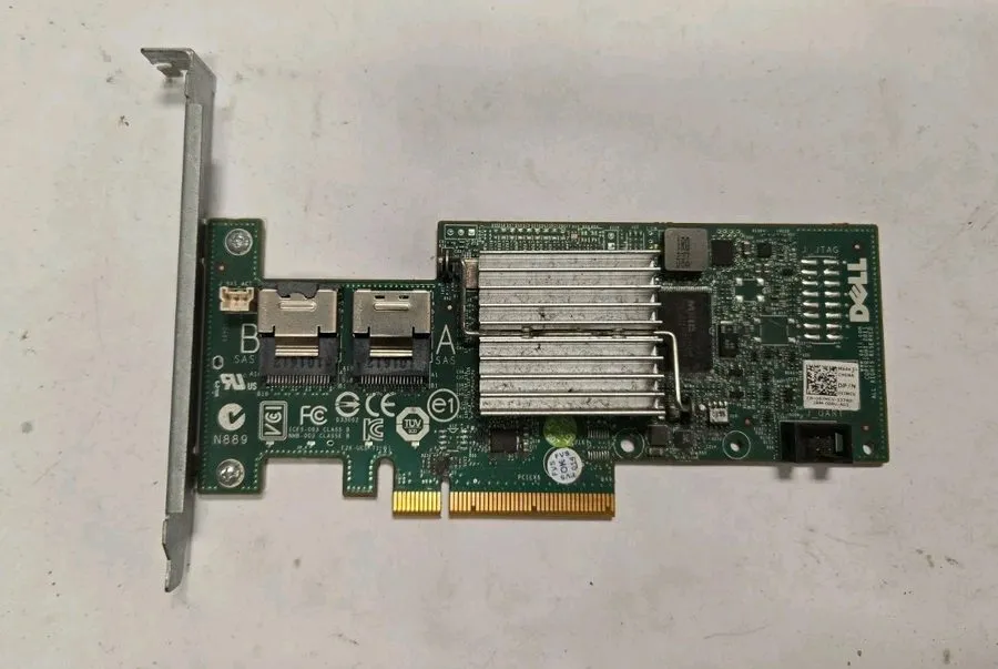 Контроллер PERC H200 SAS SATA 6Gb/s RAID DELL POWEREDGE R610 CABLE KIT 3J8FW H21 — фото лота 1