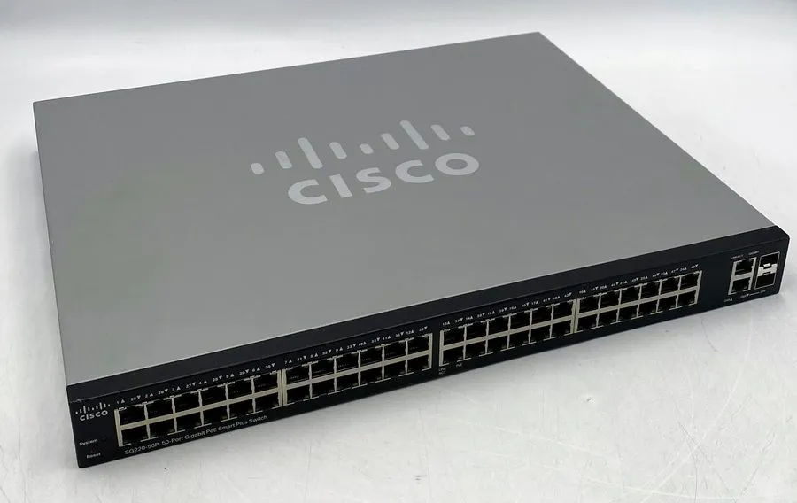 Коммутатор Cisco SG220-50P-K9 50-Port Gigabit PoE Smart Plus Switch — фото лота 1