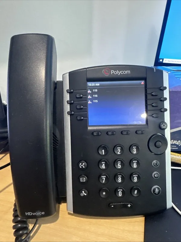 IP-телефон Polycom Desktop Phone VVX410 PoE GIG-E, 2200-46162-025 VVX 410
