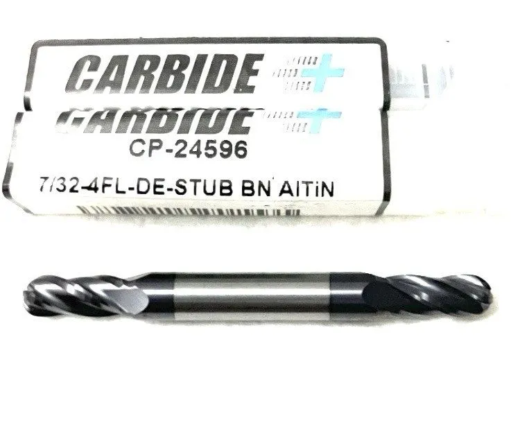 Режущий инструмент Carbide Plus CP-24596 7/32" 4FL DE Ball Nose Stub End Mill Ca