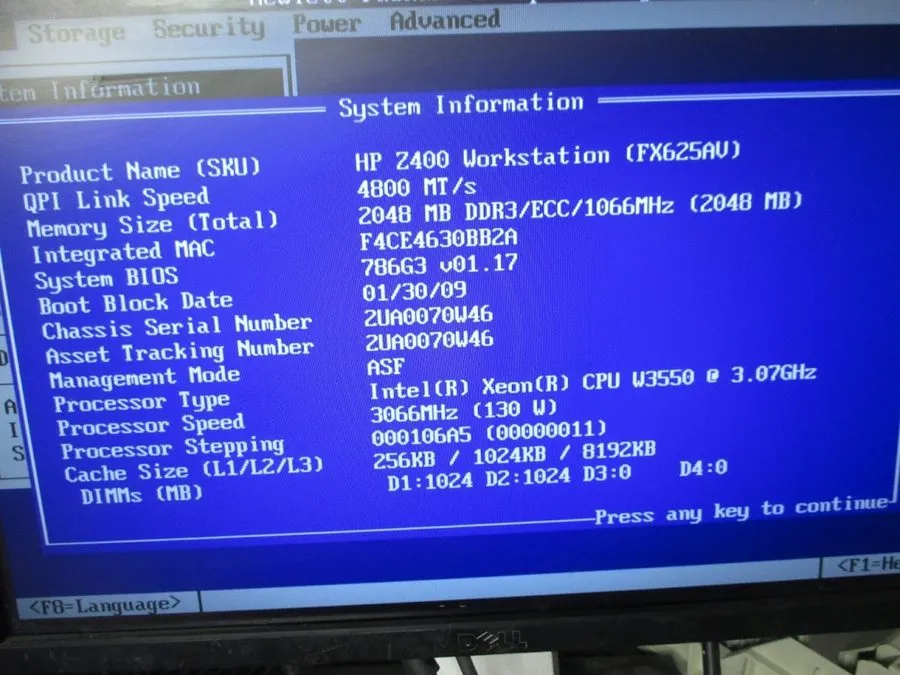 Жёсткий диск HP Z400 Workstation Intel Xeon W3550 3.07GHz 2GB RAM NO HDD DVD/RW,