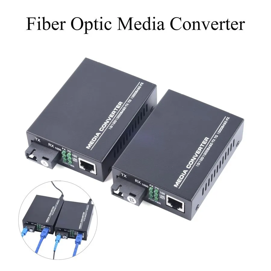 Медиаконвертер HTB-GS-03 Gigabit Fiber Optical Media Converter Single Mode to RJ