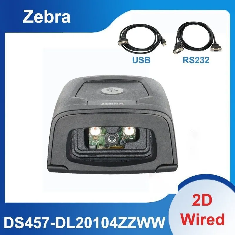 Сканер штрих-кода Zebra DS457-DL20104ZZWW Fixed Mount 1D 2D Barcode Scanner Barc — фото лота 1