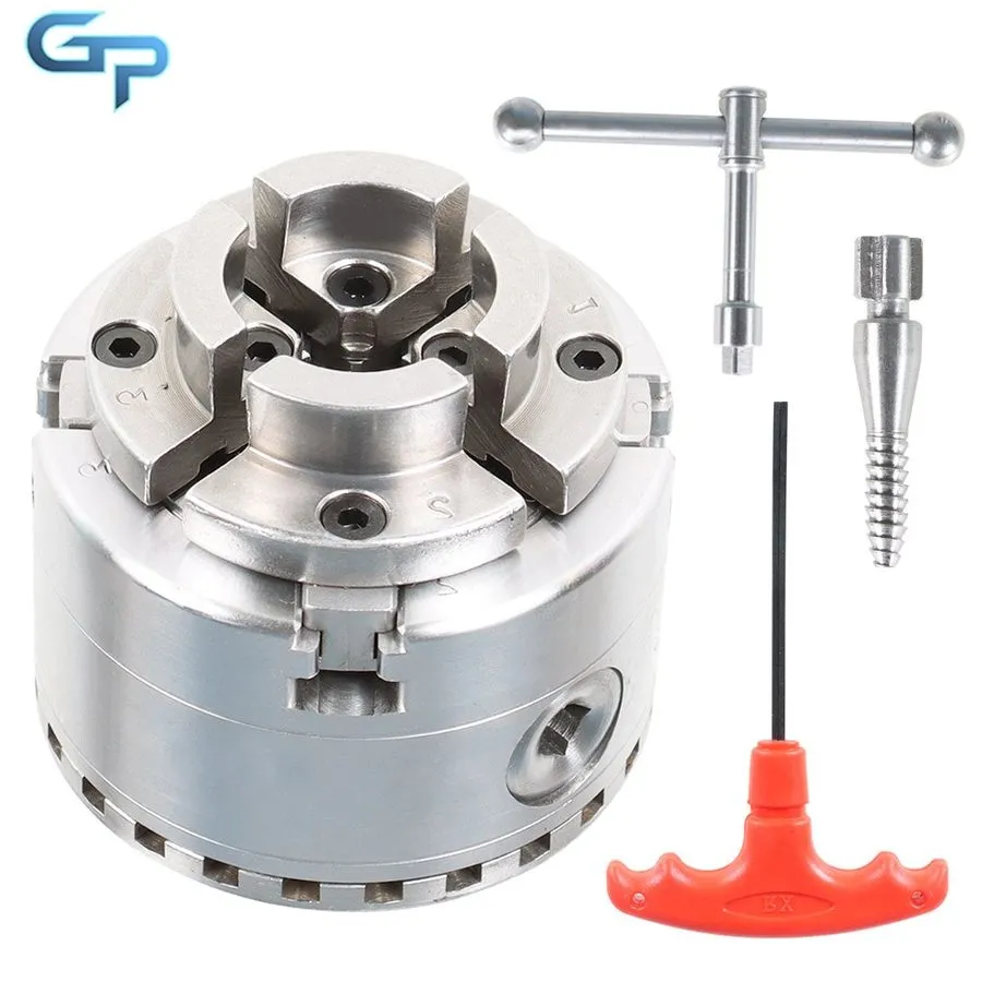 Режущий инструмент Self-Centering Keyed Lathe Chuck Set 2.75" 4 Jaw With 1-Inch  — фото лота 1