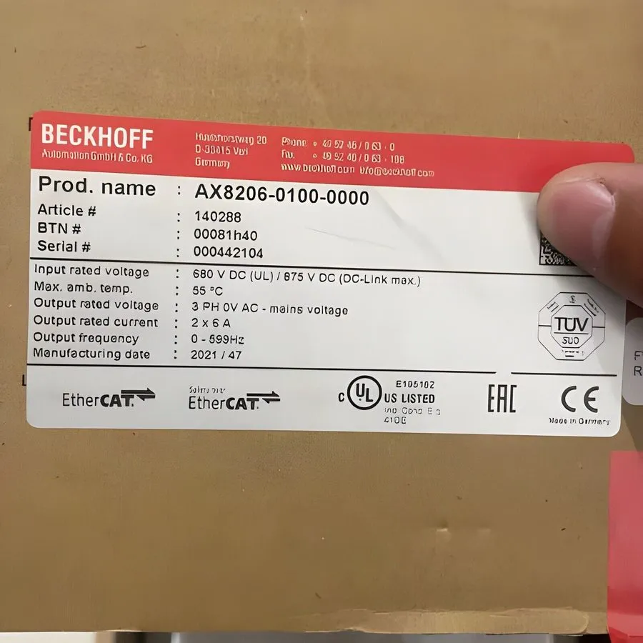 Привод PCS Beckhoff AX8206-0100-0000 Included