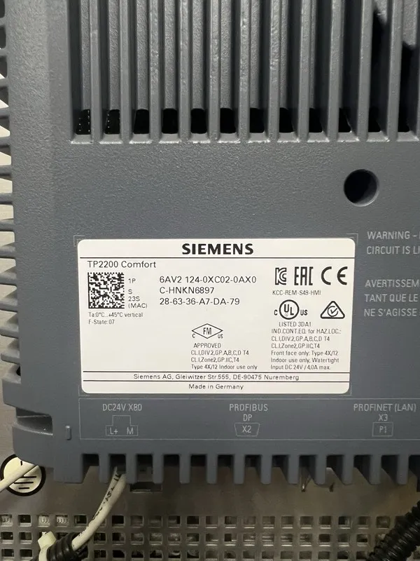 Панель оператора Siemens 6AV2124-0XC02-0AX0 SIMATIC HMI TP2200 Comfort Panel 22-