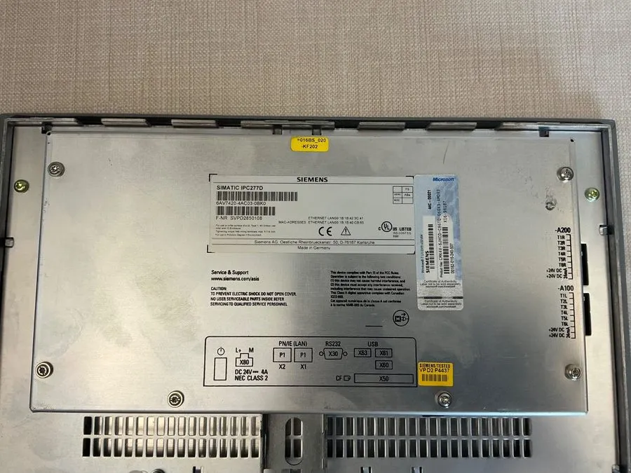 Промышленный компьютер Siemens SIMATIC IPC277D 6AV7420-4AC03-0BK0 Industrial Pan — фото лота 1