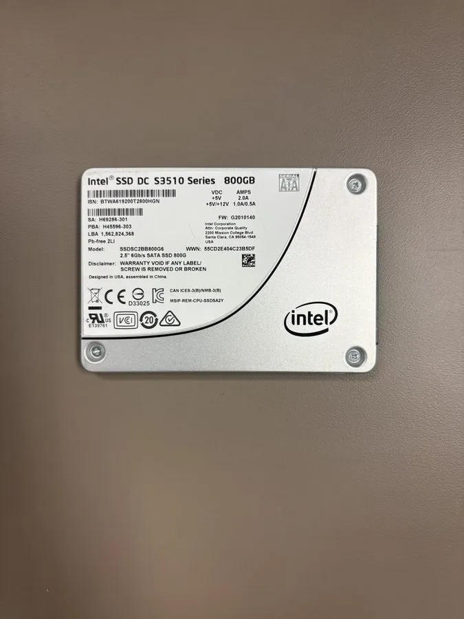 SSD-накопитель INTEL DC S3510 Series 800GB SATA III 2.5" SSD Solid State Drive S — фото лота 1
