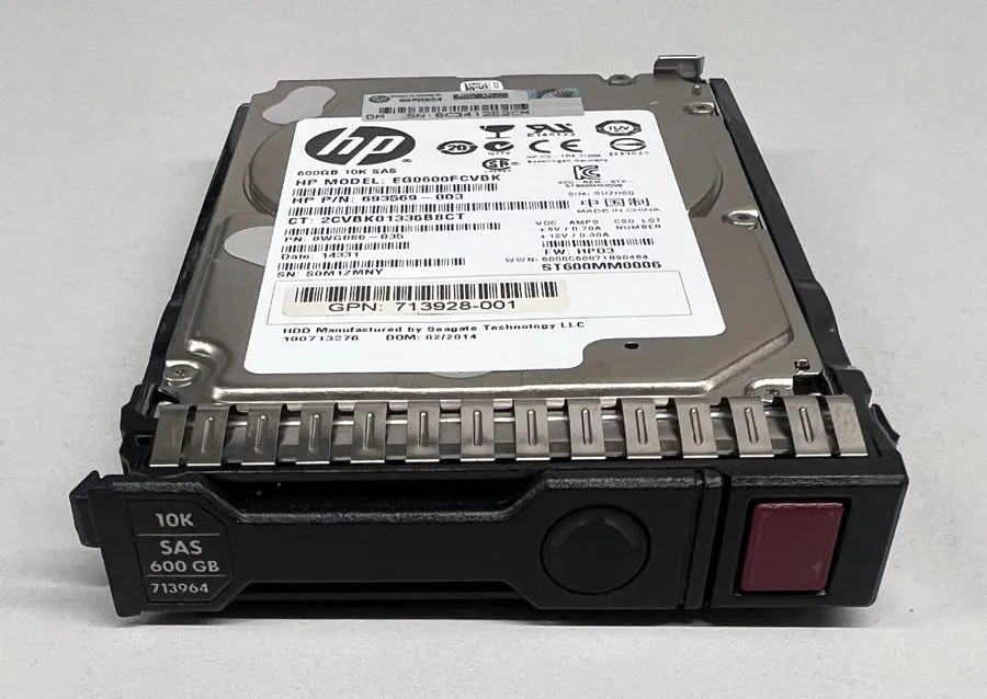 Жёсткий диск HPE 652583-B21 653957-001 600GB 10K 2.5" SAS 6G SC ENT HDD Hard Dri