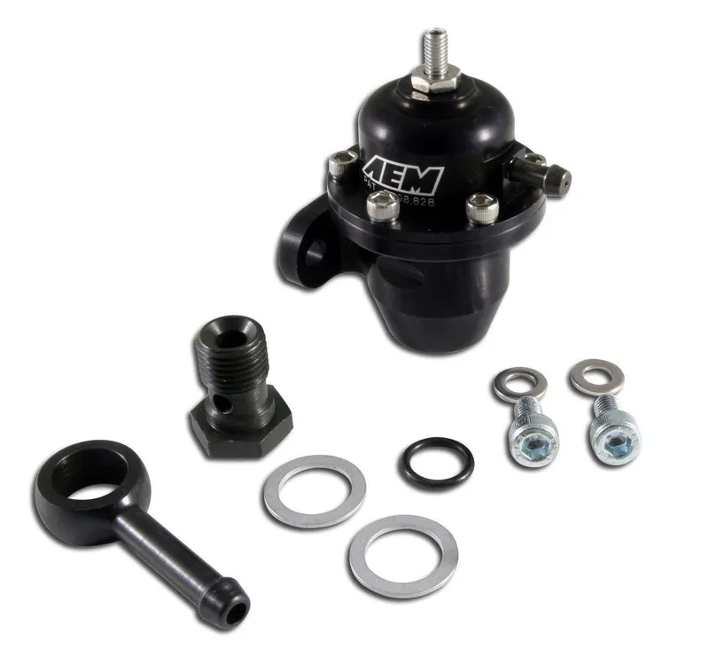Трубопроводная арматура AEM 25-303BK Adjustable Fuel Pressure Regulator Black