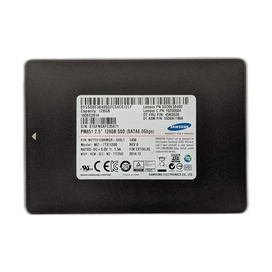 SAMSUNG PM851 LENOVO 120GB SATA 3 PS3 PS4 XBOX 870 EVO INTERNAL 2.5" 128GB