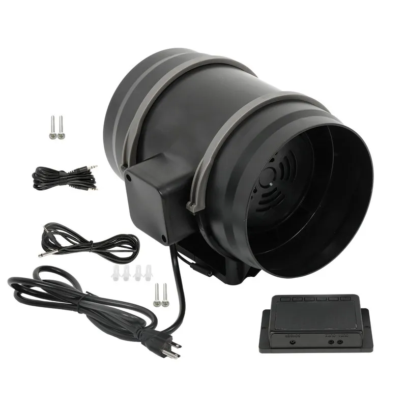 Вентилятор 8" Inline Duct Fan 807CFM Plastic ABS EC Motor Temperature & Humidity