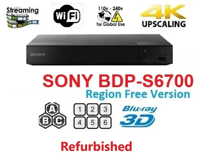 Коммутатор Sony BDP-S6700 4k Upscaling 3D Blu-ray/DVD Disc Player NO REMOTE/CORD