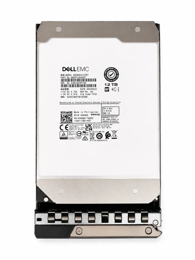 Жёсткий диск 5C2XG DELL EMC 12TB 7.2K SATA 6Gb/s 3.5" 512e HDD 05C2XG MG09ACA12T