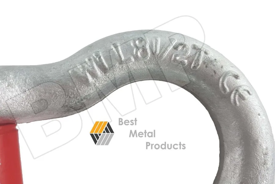 Такелажная скоба 1" Anchor Shackle with Red Pin G209, Forged Steel, 18,700 lbs W — фото лота 2