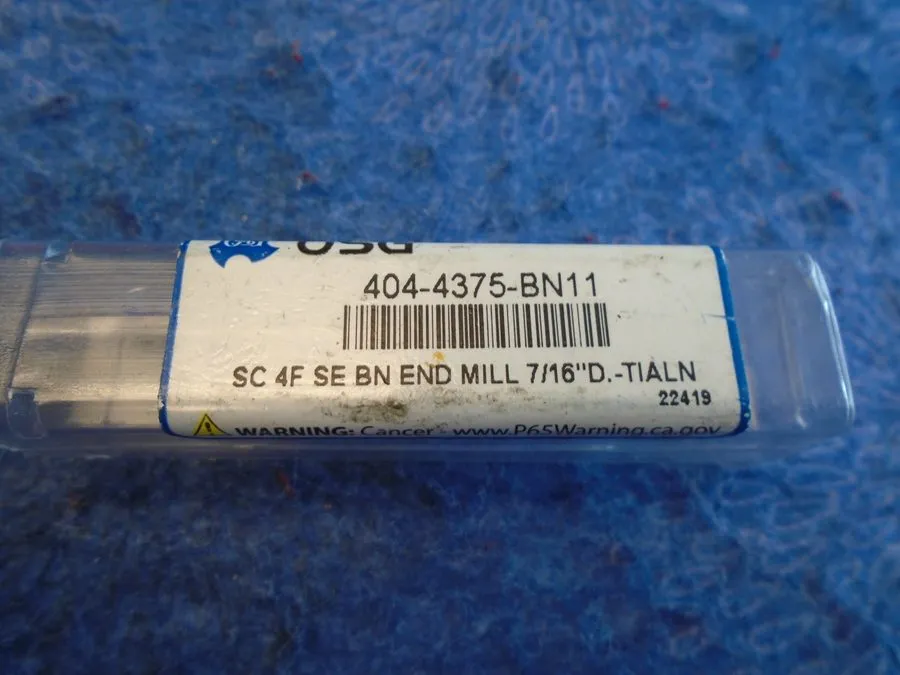 Режущий инструмент Osg 404-4375-Bn11 Carbide End Mill, 404Bn, 7/16 D, 1 Cut L