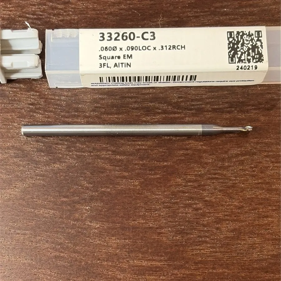 Режущий инструмент Harvey Tool HTC 33260-C3 Solid Carbide Square End Mill 0.060" — фото лота 2