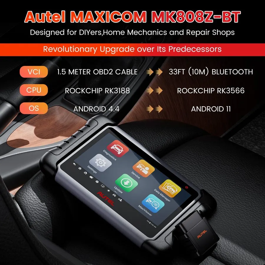 Диагностический сканер 2026 Autel MaxiCOM MK808Z-BT Bidirectional Diagnostic Sca