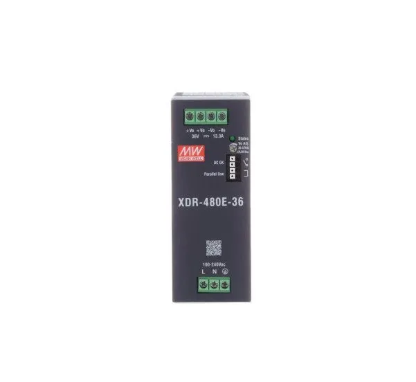 Блок питания MEAN WELL XDR-480E-36 480W 36V 13.3A Ultra Slim DIN Rail Power Supp — фото лота 1
