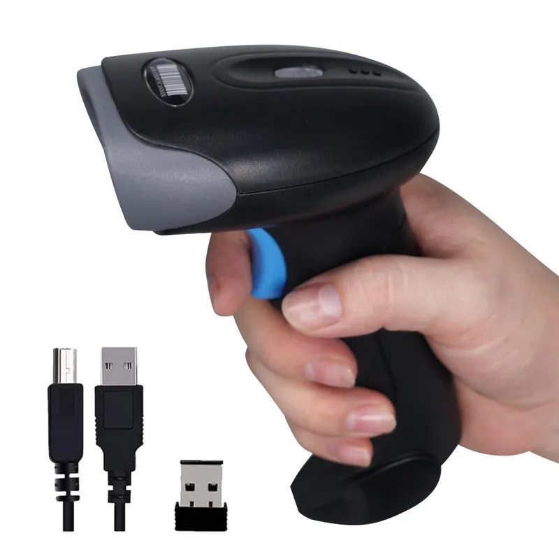 Сканер штрих-кода Wireless Barcode Scanner 2D 1D QR Bluetooth USB 2.4G Handheld 