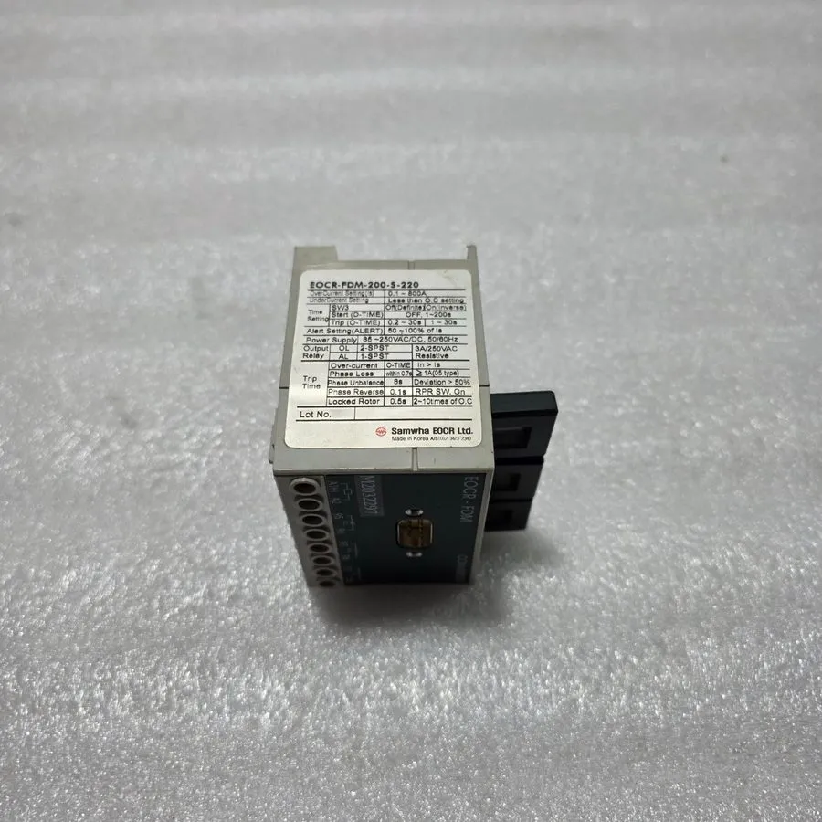 Реле защиты SAMWHA EOCR-FDM-200-S-220 ELECTRONIC OVERCURRENT RELAY / MOTOR PROTE — фото лота 2