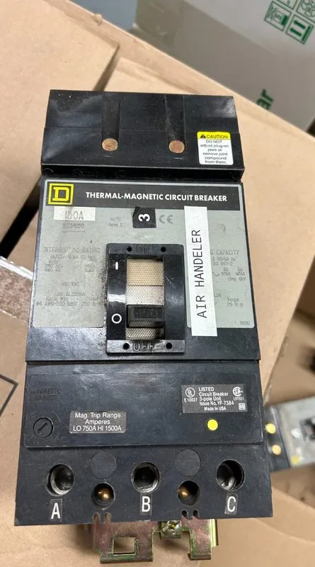 Автоматический выключатель Square D I-line KC34150 150A 3p 480V Circuit Breaker 