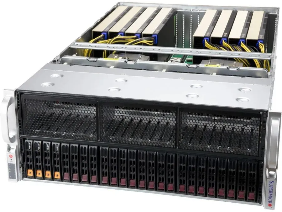 Сервер Supermicro AS-4124GS-TNR+ 10-PCIe 4.0x16 24-2.5" SATA GPU Server
