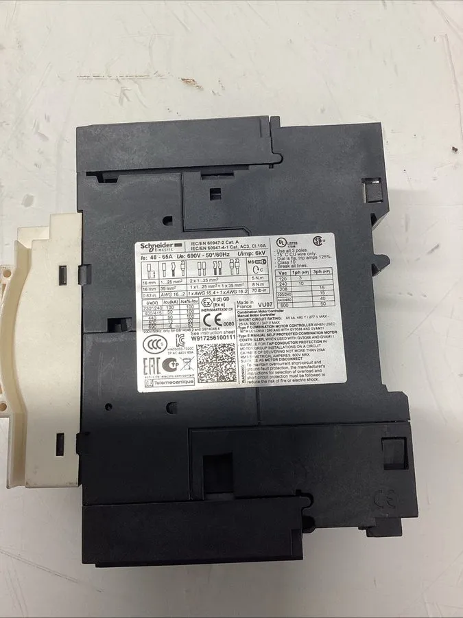 Автоматический выключатель GV3P65 48-65A Manual Motor Starter Button motor circu