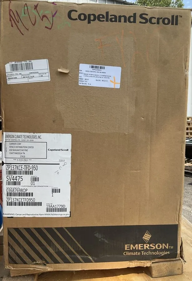 Компрессор Copeland ZP137KCE-TFD-950 Scroll Compressor R410A 460V 3 Phase HVAC