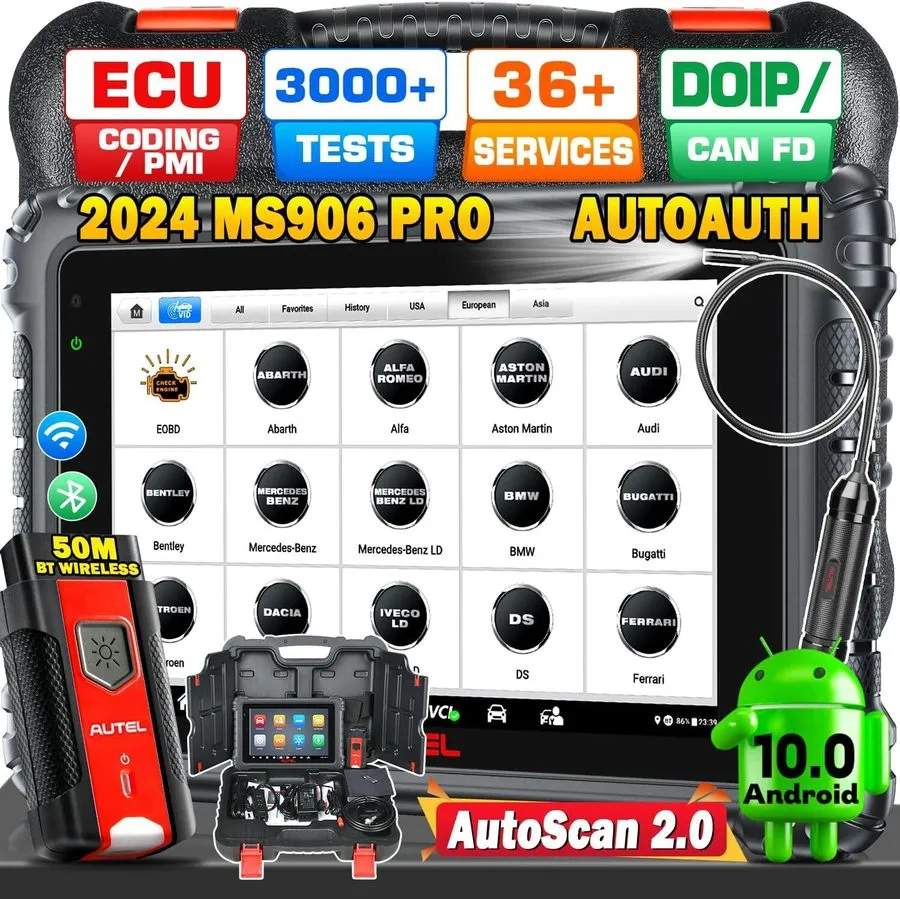 Диагностический сканер 2026 Autel Scanner MaxiSys MS906 Pro Coding Full System D