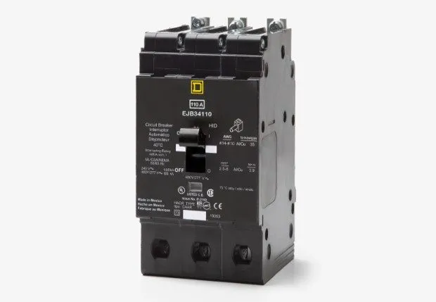 Автоматический выключатель EJB34110 Square D 110 Amp Circuit Breaker Bolt-On 110 — фото лота 1