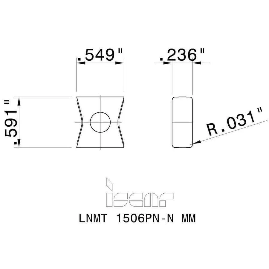 Режущий инструмент Iscar LNKX 1506PN-N PL IC908 Carbide Milling Insert