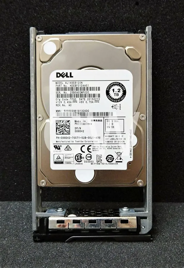 Жёсткий диск DELL 089D42 1.2TB 12G 10K SFF 2.5in SAS AL14SEB120N 89D42 HDD HARD