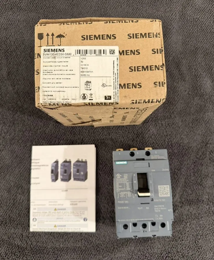 Автоматический выключатель Siemens 3VA4130-4ED34-0AA0 ,Circuit Breaker, 3P/30A /
