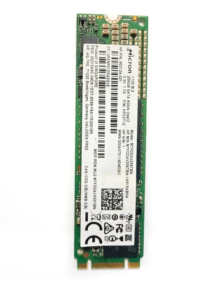 SSD-накопитель HP 926348-001 Micron 1100 M.2 256GB SSD Opal2 Disque Dur MTFDDAV2