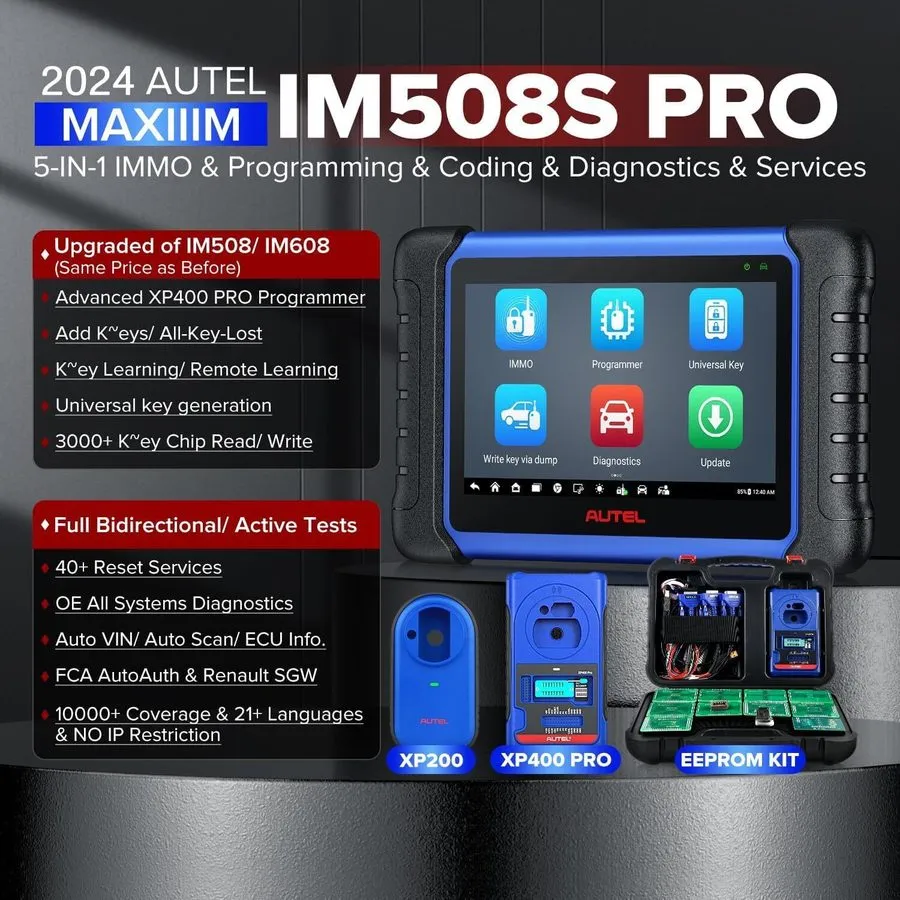 Диагностический сканер 2026 Autel MaxiIM IM508S IMMO Key Programming Tool All Sy