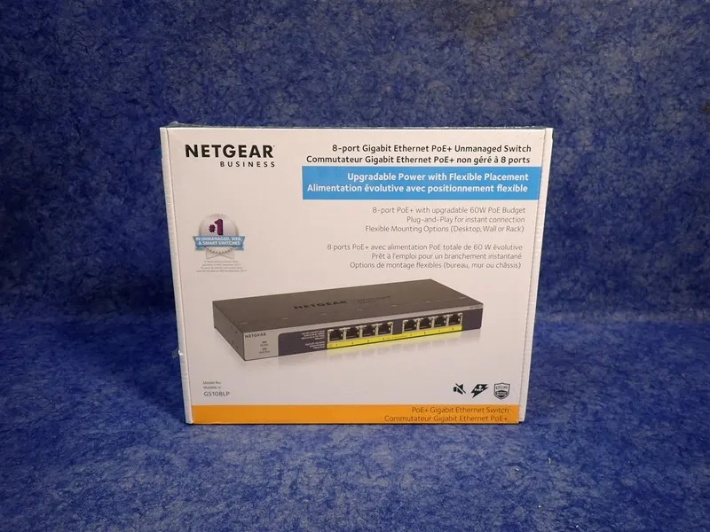 Коммутатор Netgear GS108LP-100NAS 8-Port Gigabit Ethernet PoE+ Unmanaged Switch 