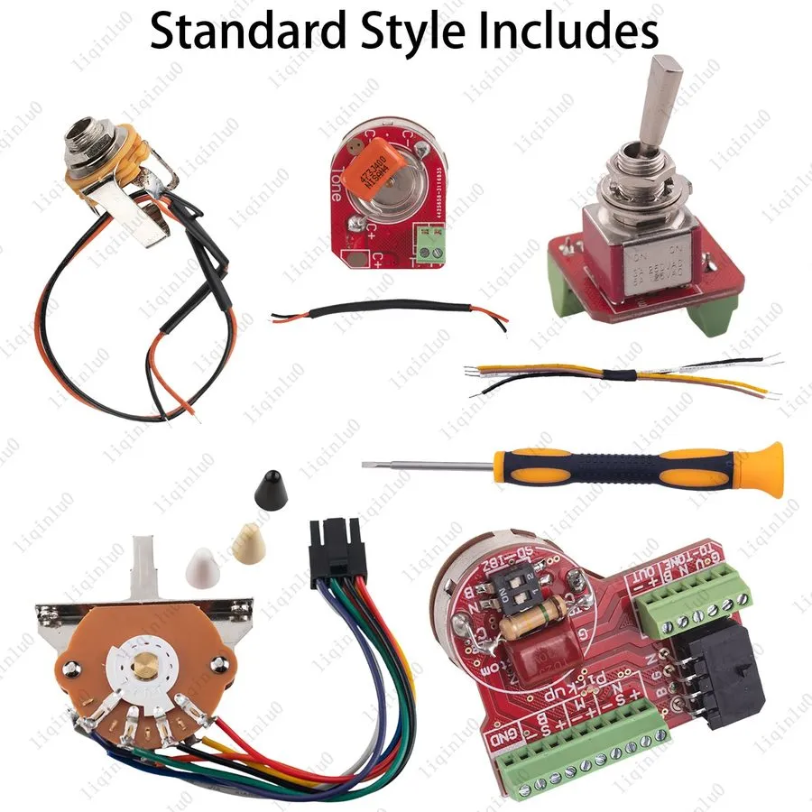 Коммутатор Solderless HSH Wiring Harness 1Volume 1Tone w/ 5-Way Switch — фото лота 2