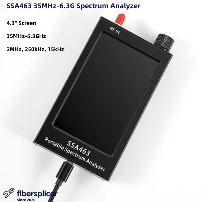 Анализатор спектра SSA463 4.3" Portable 35M-6.3G Spectrum Analyzer 2MHz/250kHz/1